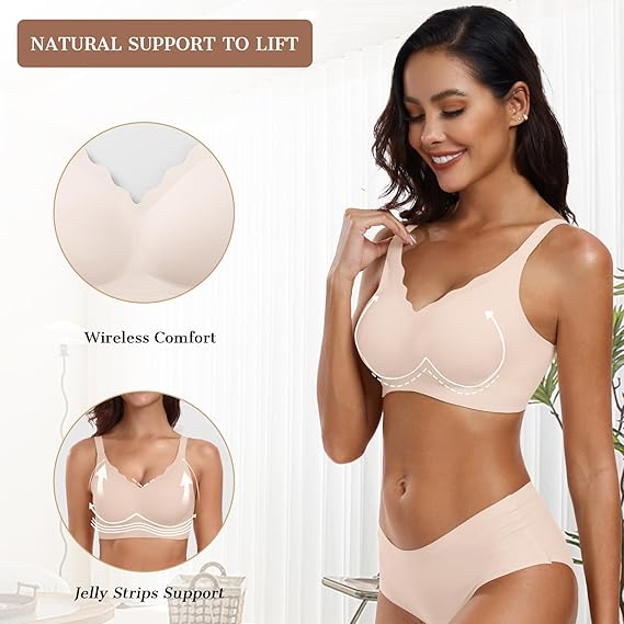 AuraLift Scalloped Wireless Bra - A Natural Lift, All Day Comfort + 50% OFF - Image 8