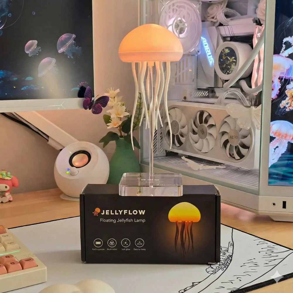 The AuraGlow Jellyfish Lamp — Rechargeable Floating Ambient Light + 50% OFF - Image 5