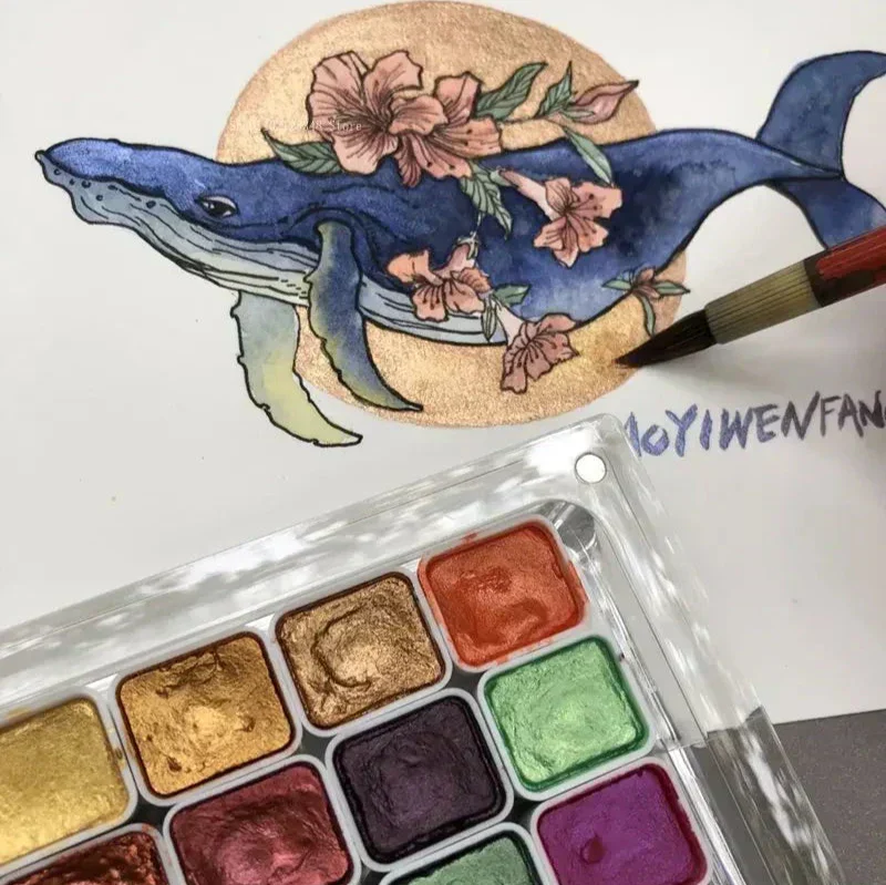 The AuraGlow Vivid Palette - Vivid Color Spectrum, Metallic Shimmer, and Professional Artistic Finish +50% OFF - Image 4